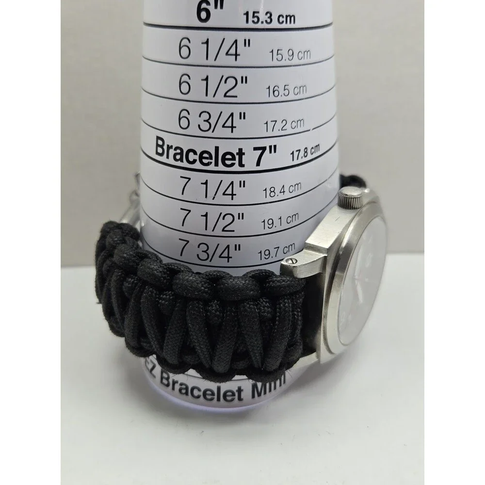 Webbem Traveler Earl Grey Quartz Field Watch Black Paracord Sapphire New Battery